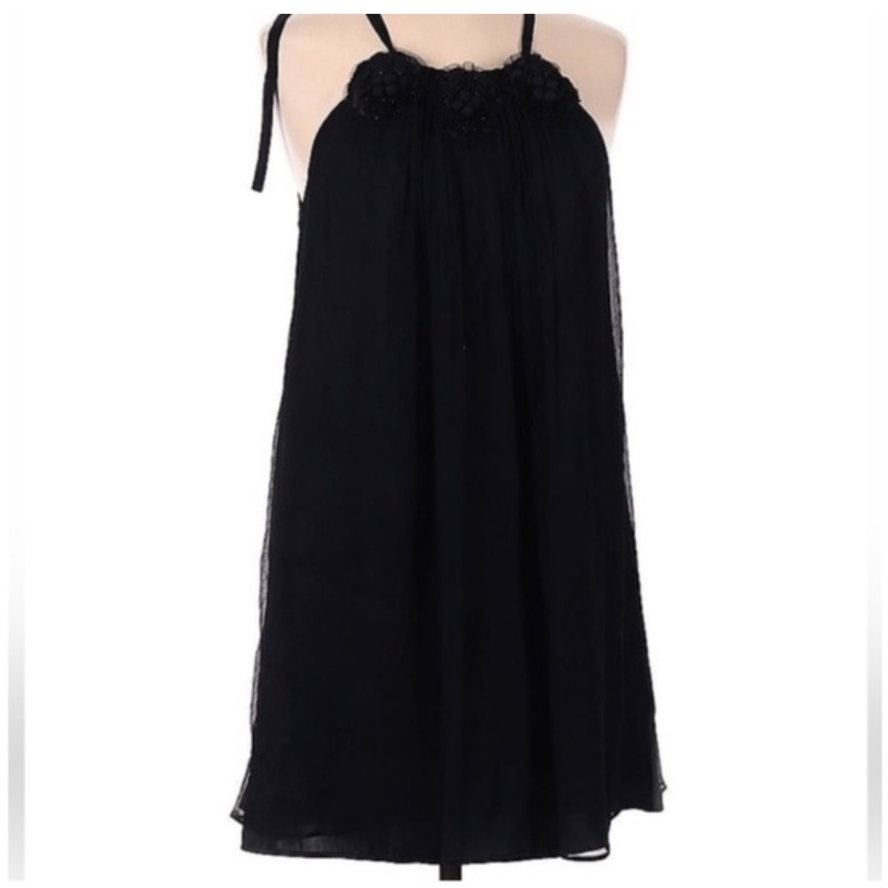 BCBGMaxAzria Black XSP Trapeze Style 100% silk Dress